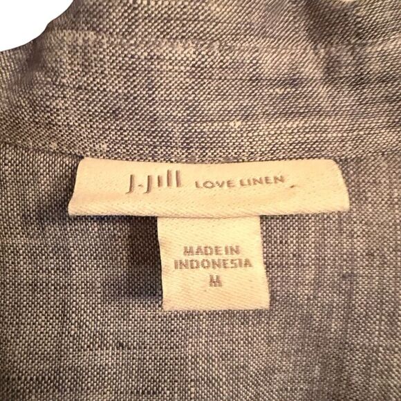 JJill Love Linen Sz‎ M Tunic Top Lagenlook Coastal Cruise Office Casual - Picture 3 of 11